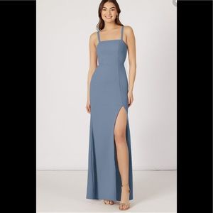 Azazie Gianetta dusty blue dress